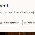 Event page Add to calendar button