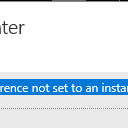 Getting error while clicking on new button "Object reference not set  to an instance of an object" in D365