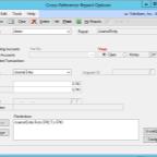 Acct/Report Cross Reference Report