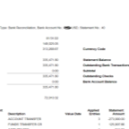 Print Bank Account Statement Report vs Bank Account Statement Test